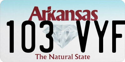 AR license plate 103VYF