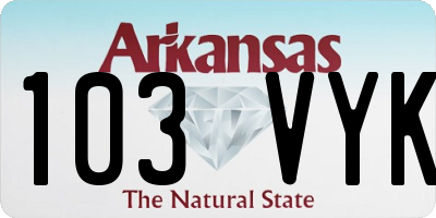 AR license plate 103VYK