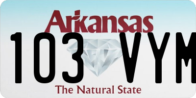 AR license plate 103VYM