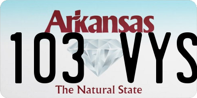AR license plate 103VYS