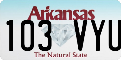 AR license plate 103VYU