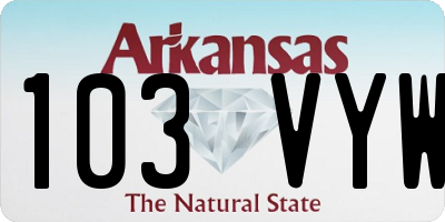 AR license plate 103VYW