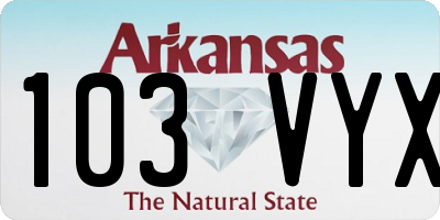 AR license plate 103VYX