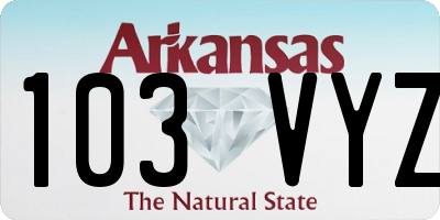 AR license plate 103VYZ