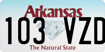 AR license plate 103VZD
