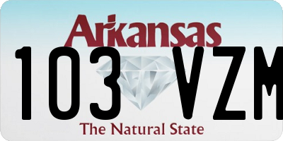 AR license plate 103VZM