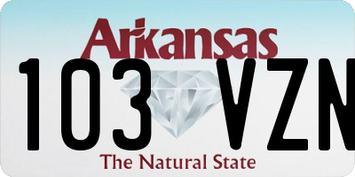 AR license plate 103VZN