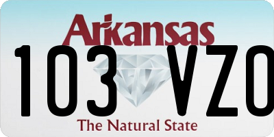 AR license plate 103VZO