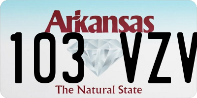 AR license plate 103VZV