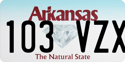 AR license plate 103VZX