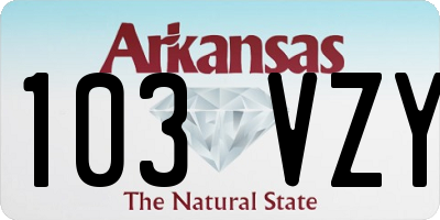 AR license plate 103VZY