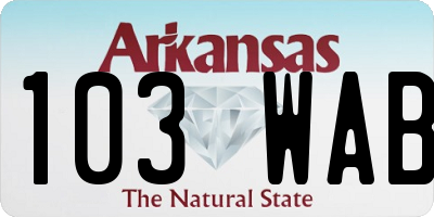 AR license plate 103WAB