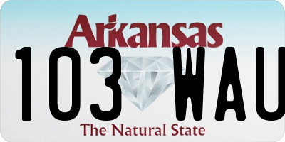 AR license plate 103WAU
