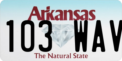 AR license plate 103WAV