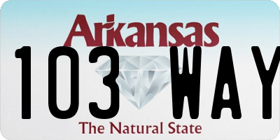 AR license plate 103WAY