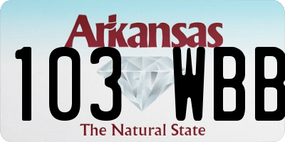 AR license plate 103WBB