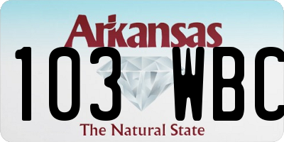 AR license plate 103WBC