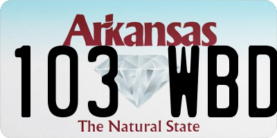 AR license plate 103WBD