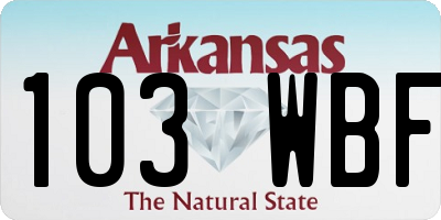 AR license plate 103WBF