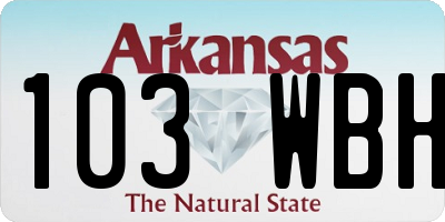 AR license plate 103WBH