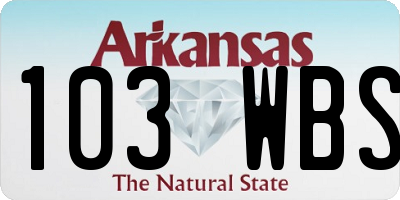 AR license plate 103WBS
