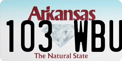 AR license plate 103WBU