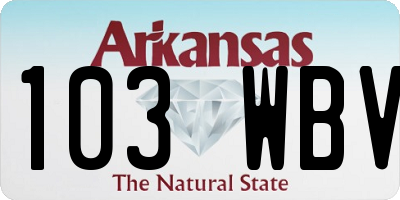 AR license plate 103WBV