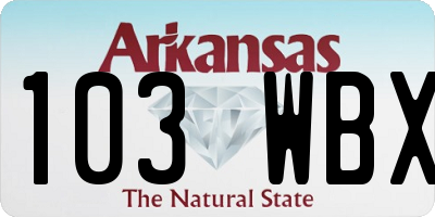 AR license plate 103WBX