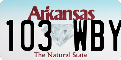 AR license plate 103WBY