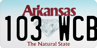 AR license plate 103WCB