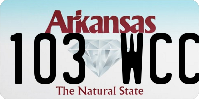 AR license plate 103WCC