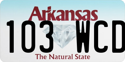 AR license plate 103WCD