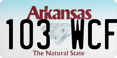 AR license plate 103WCF
