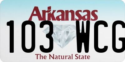AR license plate 103WCG