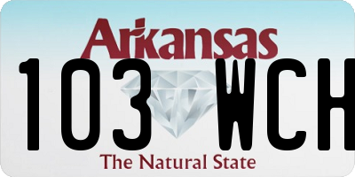 AR license plate 103WCH