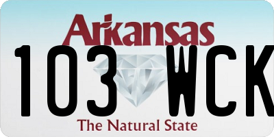 AR license plate 103WCK
