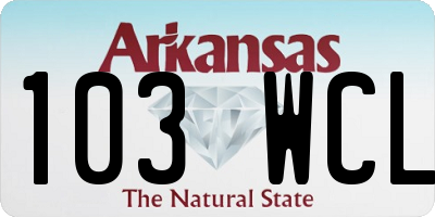AR license plate 103WCL