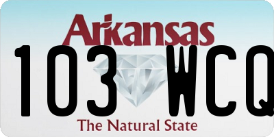 AR license plate 103WCQ