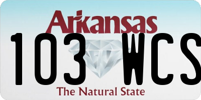 AR license plate 103WCS