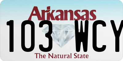 AR license plate 103WCY