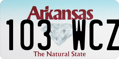 AR license plate 103WCZ