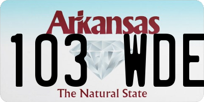 AR license plate 103WDE