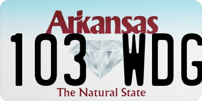 AR license plate 103WDG