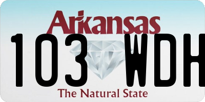 AR license plate 103WDH