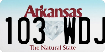 AR license plate 103WDJ