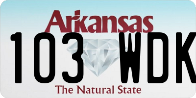 AR license plate 103WDK