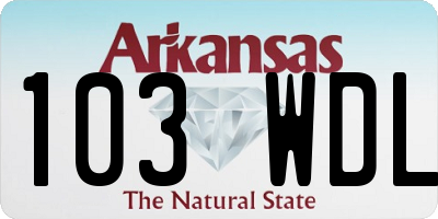 AR license plate 103WDL