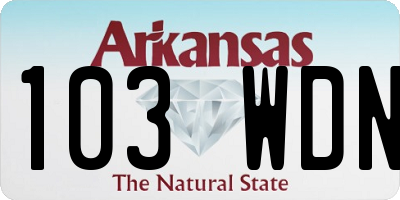 AR license plate 103WDN
