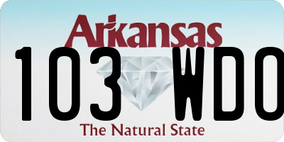 AR license plate 103WDO