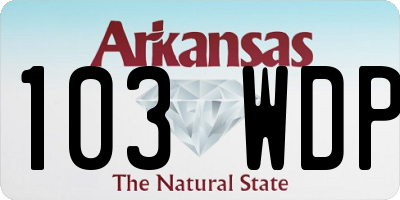 AR license plate 103WDP